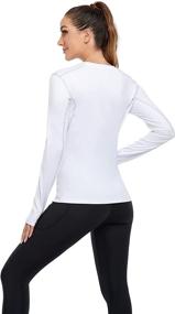 img 2 attached to WANAYOU Women's Dry Fit Long Sleeve Compression Running Shirt - High-Performance Athletic T-Shirt for Workout Tops