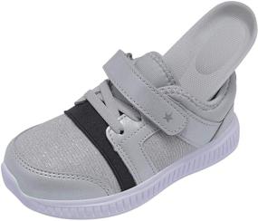 img 1 attached to 👟 Effortlessly Stylish: FESSYREESE Toddler Breathable Athletic Girls' Shoes for Lightweight Comfort