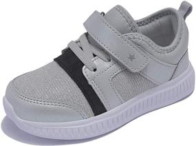 img 3 attached to 👟 Effortlessly Stylish: FESSYREESE Toddler Breathable Athletic Girls' Shoes for Lightweight Comfort