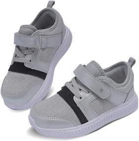 img 4 attached to 👟 Effortlessly Stylish: FESSYREESE Toddler Breathable Athletic Girls' Shoes for Lightweight Comfort