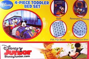 img 1 attached to 🐭 Authentic Disney Mickey Mouse Toddler Bedding Set - Genuine Licensed 4pc Collection