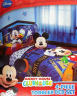 🐭 authentic disney mickey mouse toddler bedding set - genuine licensed 4pc collection logo