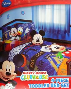 img 2 attached to 🐭 Authentic Disney Mickey Mouse Toddler Bedding Set - Genuine Licensed 4pc Collection