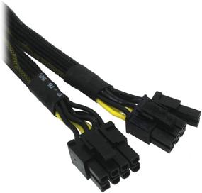 img 2 attached to 💡 COMeap GPU VGA PCIe 8 Pin Female to Dual 2X 8 Pin (6+2) Male Power Adapter Cable - High Quality, Braided Y-Splitter Extension Cable (9-inch/23cm)