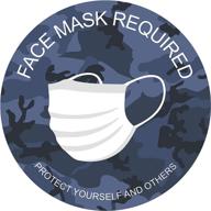 🎭 enhance safety with sticky brand face mask required camouflage sign stickers - promote mask wearing - perfect for walls logo