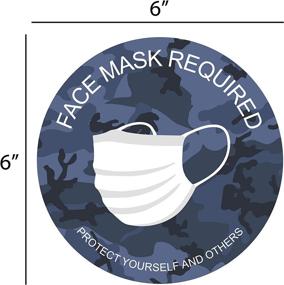 img 1 attached to 🎭 Enhance Safety with Sticky Brand Face Mask Required Camouflage Sign Stickers - Promote Mask Wearing - Perfect for Walls