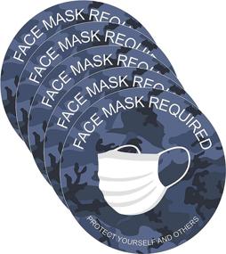 img 3 attached to 🎭 Enhance Safety with Sticky Brand Face Mask Required Camouflage Sign Stickers - Promote Mask Wearing - Perfect for Walls