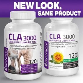 img 2 attached to Bronson CLA 3000 Extra High Potency: Effective Weight Management & Lean Muscle Support with Conjugated Linoleic Acid - 120 Softgels