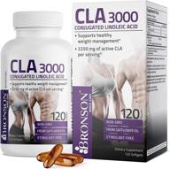 bronson cla 3000 extra high potency: effective weight management & lean muscle support with conjugated linoleic acid - 120 softgels logo