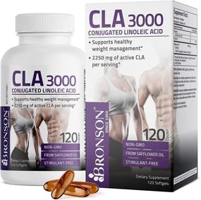 img 4 attached to Bronson CLA 3000 Extra High Potency: Effective Weight Management & Lean Muscle Support with Conjugated Linoleic Acid - 120 Softgels