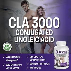 img 1 attached to Bronson CLA 3000 Extra High Potency: Effective Weight Management & Lean Muscle Support with Conjugated Linoleic Acid - 120 Softgels