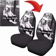 🚗 afpanqz custom car seat covers – universal front seats protection cushions, saddle blankets, elastic stretch, durable vehicle seat accessories (2 pack set) - personalized print on demand logo