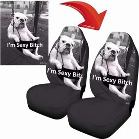 img 3 attached to 🚗 AFPANQZ Custom Car Seat Covers – Universal Front Seats Protection Cushions, Saddle Blankets, Elastic Stretch, Durable Vehicle Seat Accessories (2 Pack Set) - Personalized Print On Demand