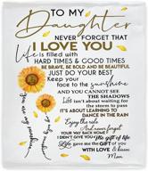 🌻 madison griffiths sunflower love letter to my daughter cozy fleece bed blanket - warm throws - for home (80x60in) logo
