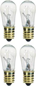 img 1 attached to 💡 Pack of 4 - 6-Watt S6 Incandescent Light Bulbs with Clear Finish, 2700K Warm White, E12 (Candelabra) Base, 120 Volt