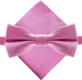 img 4 attached to Mens Polka Bowtie Pocket Square