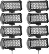 🚛 yeego 7 inch led light bar set: 8 x 36w, 3600 lumens cree led flood lights for off-road rv atv suv boat truck tractor pickup lighting (8pcs) logo