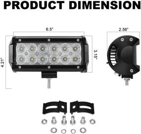 img 3 attached to 🚛 YEEGO 7 Inch LED Light Bar Set: 8 x 36w, 3600 Lumens Cree LED Flood Lights for Off-Road RV ATV SUV Boat Truck Tractor Pickup Lighting (8Pcs)