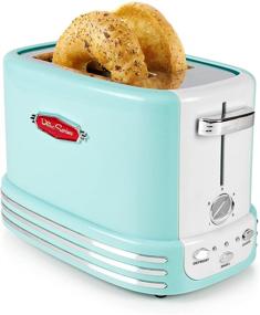 img 2 attached to 🍞 Nostalgia RTOS200AQ Retro 2-Slice Toaster with 5 Browning Levels – Aqua