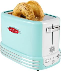 img 3 attached to 🍞 Nostalgia RTOS200AQ Retro 2-Slice Toaster with 5 Browning Levels – Aqua