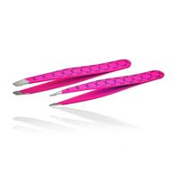 🔪 precision at your fingertips: japonesque slant & point tweezers - soft touch logo