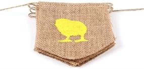 img 1 attached to 🥕 Add a Rustic Touch to Your Easter Decor with GOER's Natural Burlap Banner featuring Bunny, Carrot, and Chick Patterns