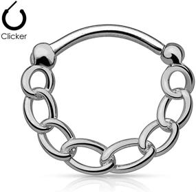 img 2 attached to 🔗 Dynamique Chain IP Surgical Steel Round Septum Clicker (316L) - Sold Individually