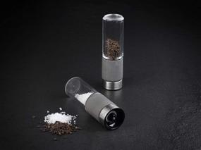 img 1 attached to 🧂 Набор для подарка Cole & Mason Regent Salt & Pepper Mill, 7", Серый: Идеальный комплект приправ