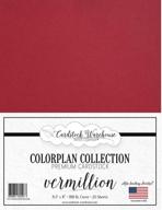 🔴 vibrant vermillion red cardstock paper - premium 100 lb. cover - 8.5 x 11 inch - 25 sheets by cardstock warehouse logo