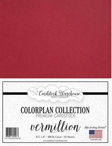 img 2 attached to 🔴 Vibrant Vermillion Red Cardstock Paper - Premium 100 lb. Cover - 8.5 x 11 inch - 25 Sheets by Cardstock Warehouse