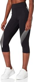 img 4 attached to 🩲 Stylish Printed Capri Sports Leggings for Women by AURIQUE