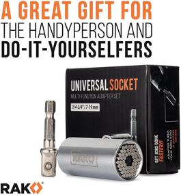 img 3 attached to 🛠️ RAK Universal Socket Tool: The Perfect Gift for Dad, Husband, Boyfriend, Handy Men or Women - Set of 2 Gadgets with Wrench Grip and Power Drill Adapter