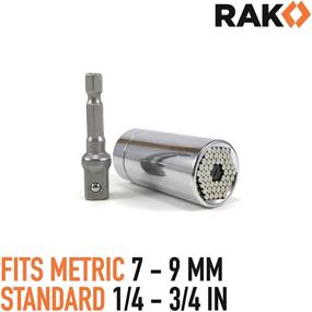 img 2 attached to 🛠️ RAK Universal Socket Tool: The Perfect Gift for Dad, Husband, Boyfriend, Handy Men or Women - Set of 2 Gadgets with Wrench Grip and Power Drill Adapter