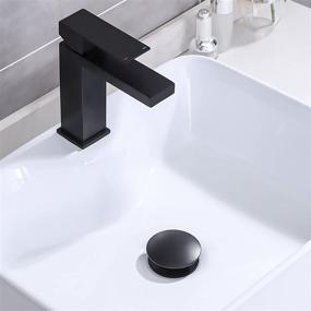 img 2 attached to 🚿 KES Bathroom Sink Drain with Hair Catcher Strainer Basket, Anti-Clog Pop Up Drain Stopper, Matte Black Finish for Vanity Vessel Sink without Overflow, S2013D-BK