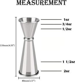 img 3 attached to FAHIYAKU Cocktail Stainless Measuring Bartender