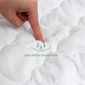img 2 attached to 🛏️ Quilted Waterproof Pack n Play Mattress Protector: Premium 100% Cotton Playard Sheets, White