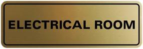 img 1 attached to Standard Electrical Room Door/Wall Sign - Brushed Gold - Medium