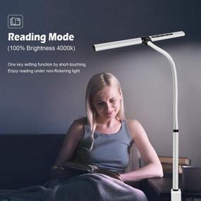 img 2 attached to 12W 600lm LED Desk Lamp with Flexible Goose-Neck, 5 Color Modes, Stepless 🔆 Dimming, Architect Drafting Table Clamp Lamp – Eye-Care Desk Lamps for Home Office Studio (Painted-White)