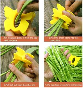 img 3 attached to 🥦 FIVE BEE 3Pcs French Style Green Bean Vegetable Runner Slicer Cutter Stringer Remover Peeler Grater, Efficient Vegetable Veggie Chopper for Easy Cooking