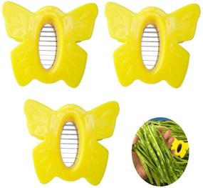 img 4 attached to 🥦 FIVE BEE 3Pcs French Style Green Bean Vegetable Runner Slicer Cutter Stringer Remover Peeler Grater, Efficient Vegetable Veggie Chopper for Easy Cooking