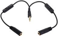 stereo double female headphone splitter logo