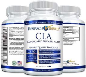 img 1 attached to 🔥 Optimized Weight Loss Support: Research Verified CLA Safflower Oil - High Potency 2000mg 85% Pure Conjugated Linoleic Acid Softgel Capsules - 1 Month Supply
