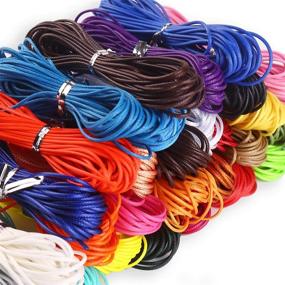 img 3 attached to 🎨 Premium 1mm Polyester Waxed Cord: 30 Vibrant Colors - Perfect for Bracelet Making, Beading & Crafts - Extra-Long 492 Feet Spool
