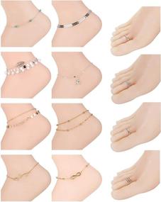 img 2 attached to Fashionable FUNRUN JEWELRY Anklet and Toe Ring Set: 12PCS for Women 📿 and Girls - Perfect Beach Ankle Bracelets with Adjustable Open Toe Ring Foot Jewelry