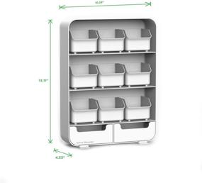 img 1 attached to ☕️ White Mind Reader Tea Bag Holder and Condiment Organizer with 9 Removable Drawers