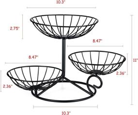 img 1 attached to 🌳 Beautifully Organize with TREEZITEK 3 Tier Basket Holder Decorative: Stylish Storage Solution for Any Space