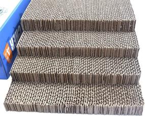 img 1 attached to 🐱 PATTNIUM 4-in-1 Corrugated Cat Scratching Pads – Cardboard Cat Scratcher with Catnip and Scratch Lounge Bed – Pack of 4