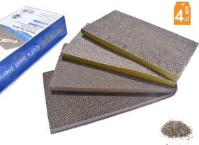 img 3 attached to 🐱 PATTNIUM 4-in-1 Corrugated Cat Scratching Pads – Cardboard Cat Scratcher with Catnip and Scratch Lounge Bed – Pack of 4