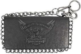 img 2 attached to 🏍️ Premium Harley Davidson Emboss Leather Bifold Wallet - Sleek and Stylish EE9013L BLK