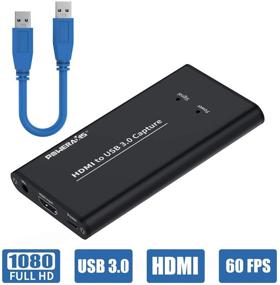 img 3 attached to Enhanced Audio Video Capture Card: POWERAXIS HDMI USB3.0 4K 🎥 1080P 60fps - Stream Live, Teach, Record & Broadcast in Black